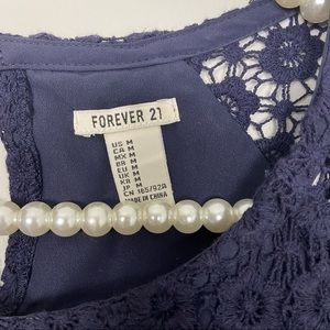 Forever 21 Navy Lace Dress Size M